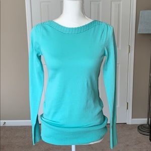 Turquoise boat neck sweater
